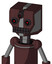 Purple Droid With Mechanical Head And Keyboard Mouth And Three-Eyed