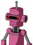 Pink Robot With Cylinder Head And Toothy Mouth And Visor Eye And Single Antenna