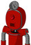 Red Mech With Bubble Head And Speakers Mouth And Angry Cyclops And Radar Dish Hat