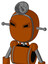 Redish-Orange Mech With Bubble Head And Angry Eyes And Radar Dish Hat