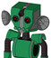 Green Automaton With Mechanical Head And Pipes Mouth And Three-Eyed