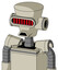 Tan Mech With Cylinder-Conic Head And Sad Mouth And Visor Eye