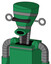 Green Automaton With Vase Head And Round Mouth And Black Visor Cyclops