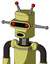Yellow Robot With Cylinder Head And Round Mouth And Visor Eye And Double Led Antenna