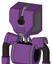 Purple Automaton With Mechanical Head And Speakers Mouth And Black Cyclops Eye