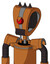 Orange Robot With Droid Head And Dark Tooth Mouth And Angry Cyclops And Three Dark Spikes