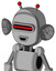 White Automaton With Bubble Head And Happy Mouth And Visor Eye And Double Led Antenna