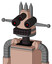 Light-Peach Mech With Cone Head And Keyboard Mouth And Three-Eyed And Three Spiked