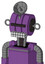 Purple Automaton With Multi-Toroid Head And Keyboard Mouth And Black Visor Cyclops And Radar Dish Hat
