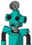 Greenish Robot With Cone Head And Sad Mouth And Red Eyed And Radar Dish Hat