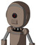 Gray Robot With Bubble Head And Speakers Mouth And Black Cyclops Eye