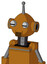 Dirty-Orange Mech With Rounded Head And Speakers Mouth And Two Eyes And Single Antenna