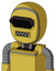 Yellow Droid With Bubble Head And Square Mouth And Black Visor Eye