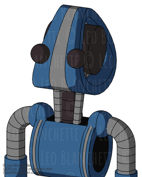 Blue Robot With Droid Head And Two Eyes #22621