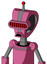 Pink Robot With Droid Head And Sad Mouth And Visor Eye And Single Led Antenna
