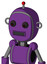 Purple Automaton With Bubble Head And Square Mouth And Red Eyed And Single Led Antenna