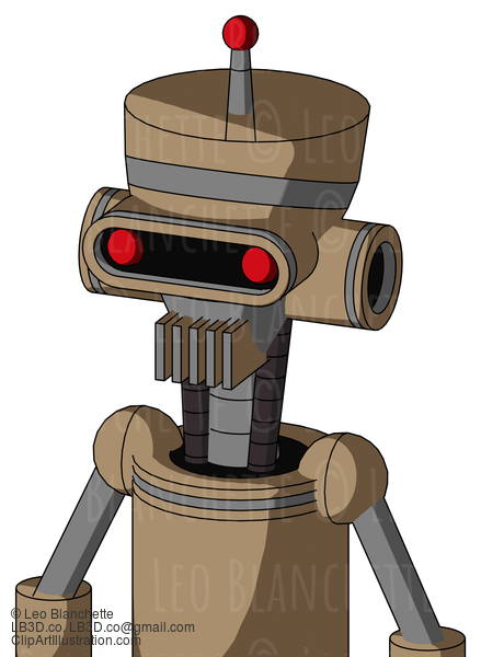 Cardboard Droid With Vase Head And Vent Mouth And Visor Eye And Single Led Antenna #22648