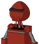Red Automaton With Rounded Head And Toothy Mouth And Black Visor Cyclops