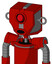 Red Mech With Mechanical Head And Round Mouth And Cyclops Eye