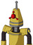 Yellow Droid With Cone Head And Cyclops Compound Eyes And Single Antenna