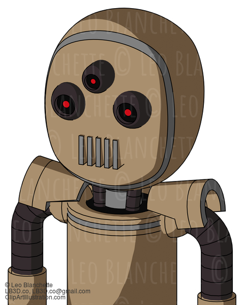 Cardboard Automaton With Bubble Head And Vent Mouth And Three-Eyed #22685