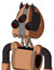 Peach Robot With Droid Head And Pipes Mouth And Three-Eyed And Three Dark Spikes