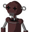 Purple Droid With Rounded Head And Vent Mouth And Plus Sign Eyes