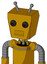 Yellow Droid With Box Head And Toothy Mouth And Red Eyed And Double Antenna