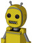 Yellow Droid With Bubble Head And Square Mouth And Red Eyed And Double Antenna
