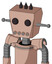 Light-Peach Mech With Box Head And Pipes Mouth And Two Eyes And Three Dark Spikes