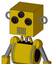 Yellow Droid With Box Head And Vent Mouth And Three-Eyed