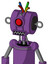 Purple Automaton With Multi-Toroid Head And Square Mouth And Cyclops Eye And Wire Hair