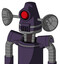 Purple Mech With Cone Head And Speakers Mouth And Cyclops Eye