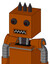 Redish-Orange Mech With Box Head And Square Mouth And Red Eyed And Three Dark Spikes