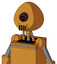 Peach Droid With Rounded Head And Speakers Mouth And Black Cyclops Eye