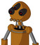 Dirty-Orange Mech With Rounded Head And Pipes Mouth And Three-Eyed