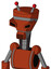 Orange Robot With Vase Head And Speakers Mouth And Angry Eyes And Double Led Antenna