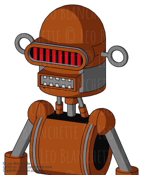 Brownish Droid With Dome Head And Square Mouth And Visor Eye #22790