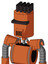 Orange Mech With Cylinder Head And Speakers Mouth And Black Visor Cyclops And Pipe Hair