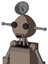 Gray Robot With Rounded Head And Happy Mouth And Two Eyes And Radar Dish Hat