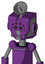 Purple Automaton With Mechanical Head And Pipes Mouth And Bug Eyes And Radar Dish Hat