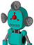Greenish Robot With Bubble Head And Pipes Mouth And Cyclops Compound Eyes And Radar Dish Hat