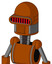 Redish-Orange Mech With Dome Head And Speakers Mouth And Visor Eye