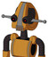 Peach Droid With Droid Head And Vent Mouth And Black Glowing Red Eyes