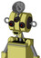Yellow Robot With Multi-Toroid Head And Happy Mouth And Three-Eyed And Radar Dish Hat
