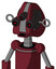 Red Droid With Droid Head And Sad Mouth And Three-Eyed