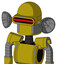 Yellow Automaton With Dome Head And Visor Eye