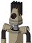 Tan Robot With Cone Head And Black Cyclops Eye And Pipe Hair