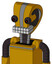 Yellow Droid With Droid Head And Keyboard Mouth And Red Eyed