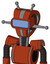 Orange Robot With Droid Head And Large Blue Visor Eye And Double Antenna